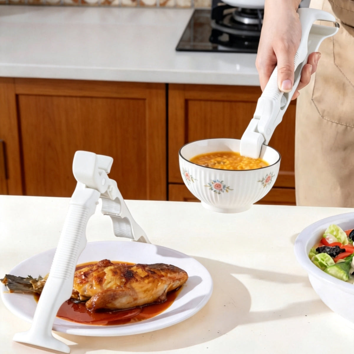 3-in-1 Heat-Resistant Bowl & Plate Grabber